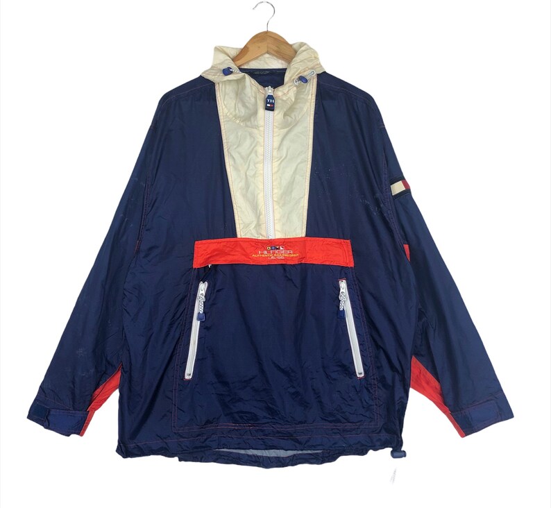 Vintage 90s TOMMY HILFIGER Sailing Gear Anorak Light Hoodie Etsy