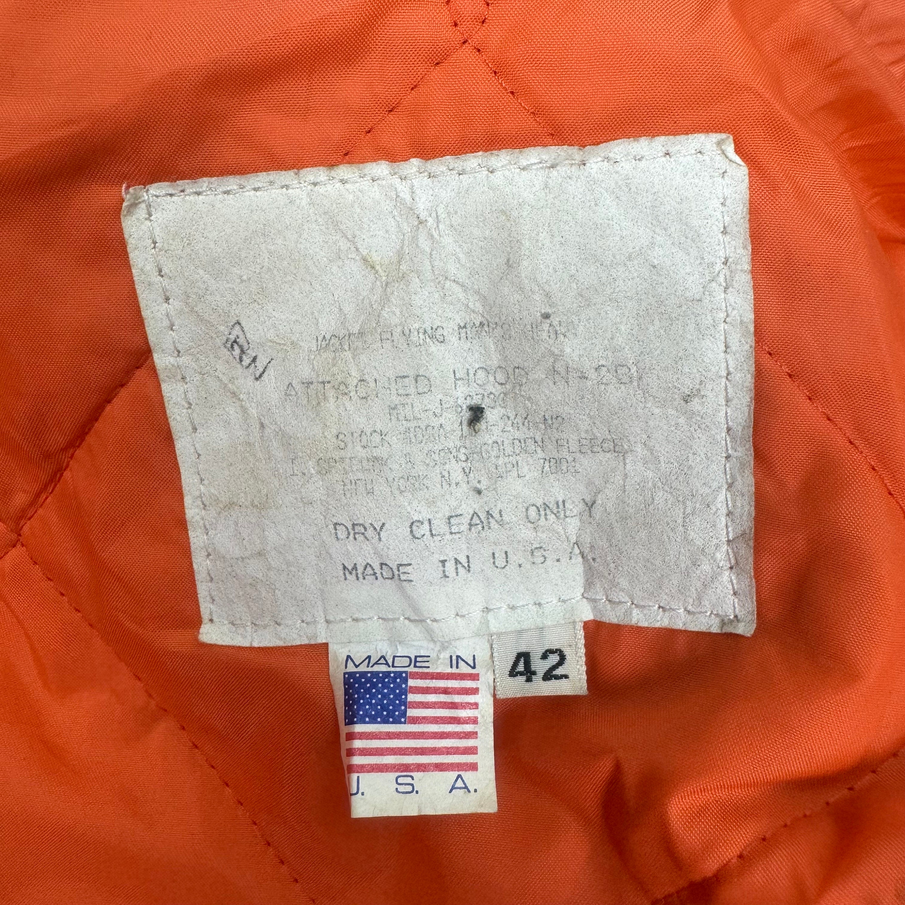 I Spiewak and Sons Fur Attach Hoodie Type N 2B Flyer Bomber