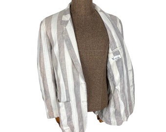 Vintage 90er Jahre YOHJI YAMAMOTO Y'S For Men Gestreifter Blazer - Größe Medium