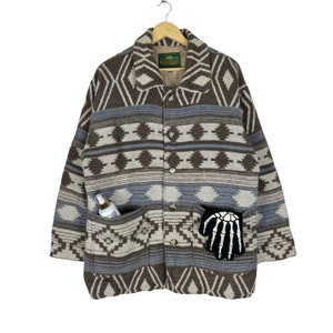 Vintage Wage Scale Aztec Native Navajo Button Jacket
