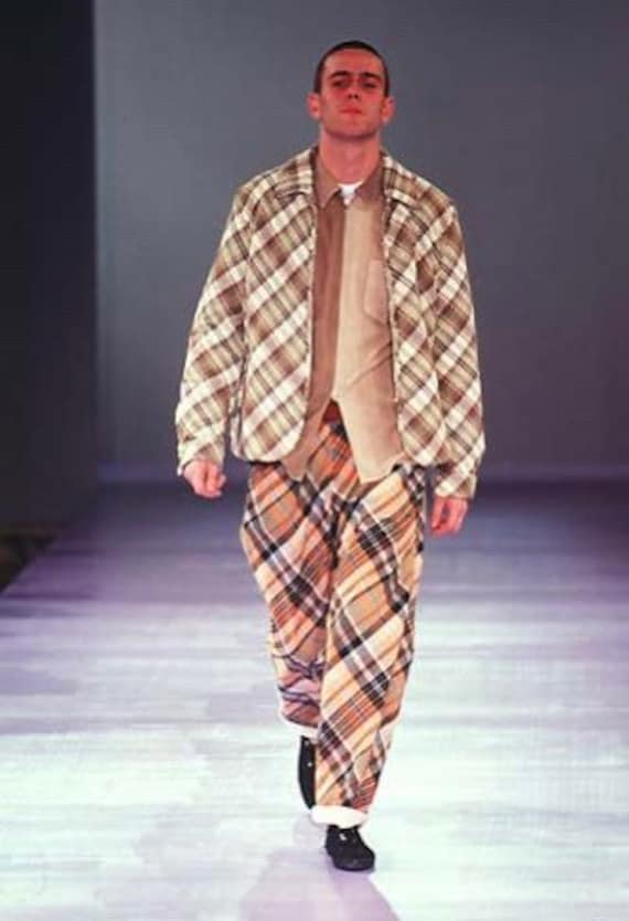 Vintage 90s COMME Des GARCON Homme Plus Plaid AW97 Jacket Style