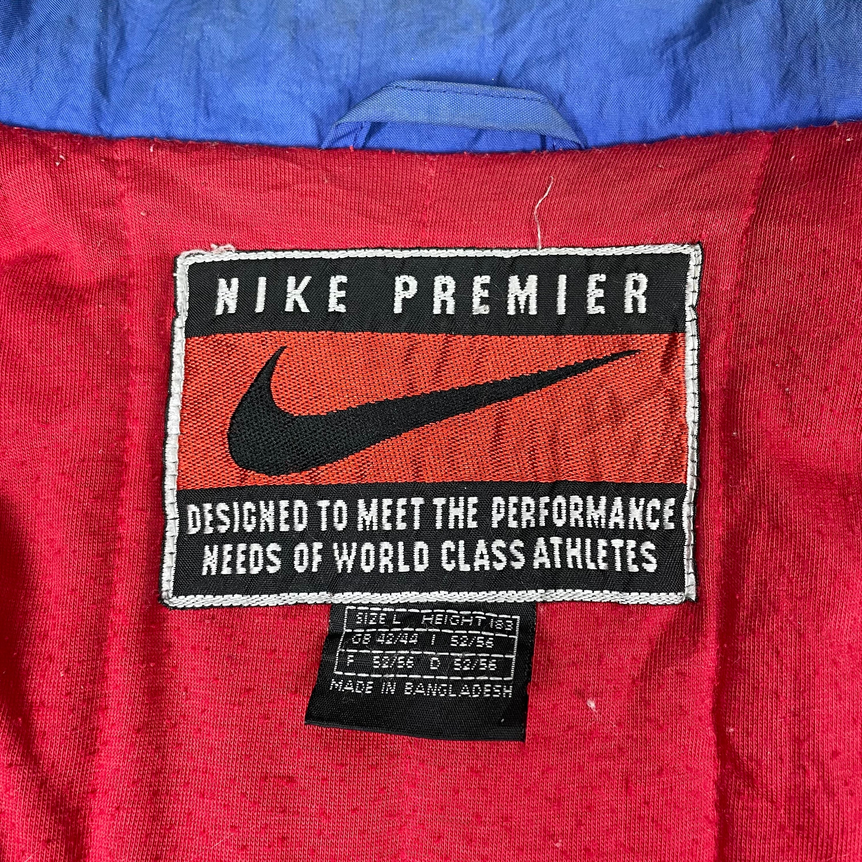 Vintage 90s Nike PSG Parka Windbreaker Blue Colour Light