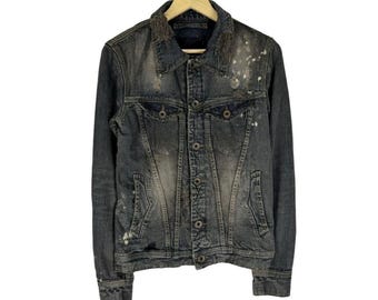 【GOA】bono denim jacket Pick' Goa G.O.A. Bono Cyberpunk Tank Top Hood Zipper Jacket - Etsy