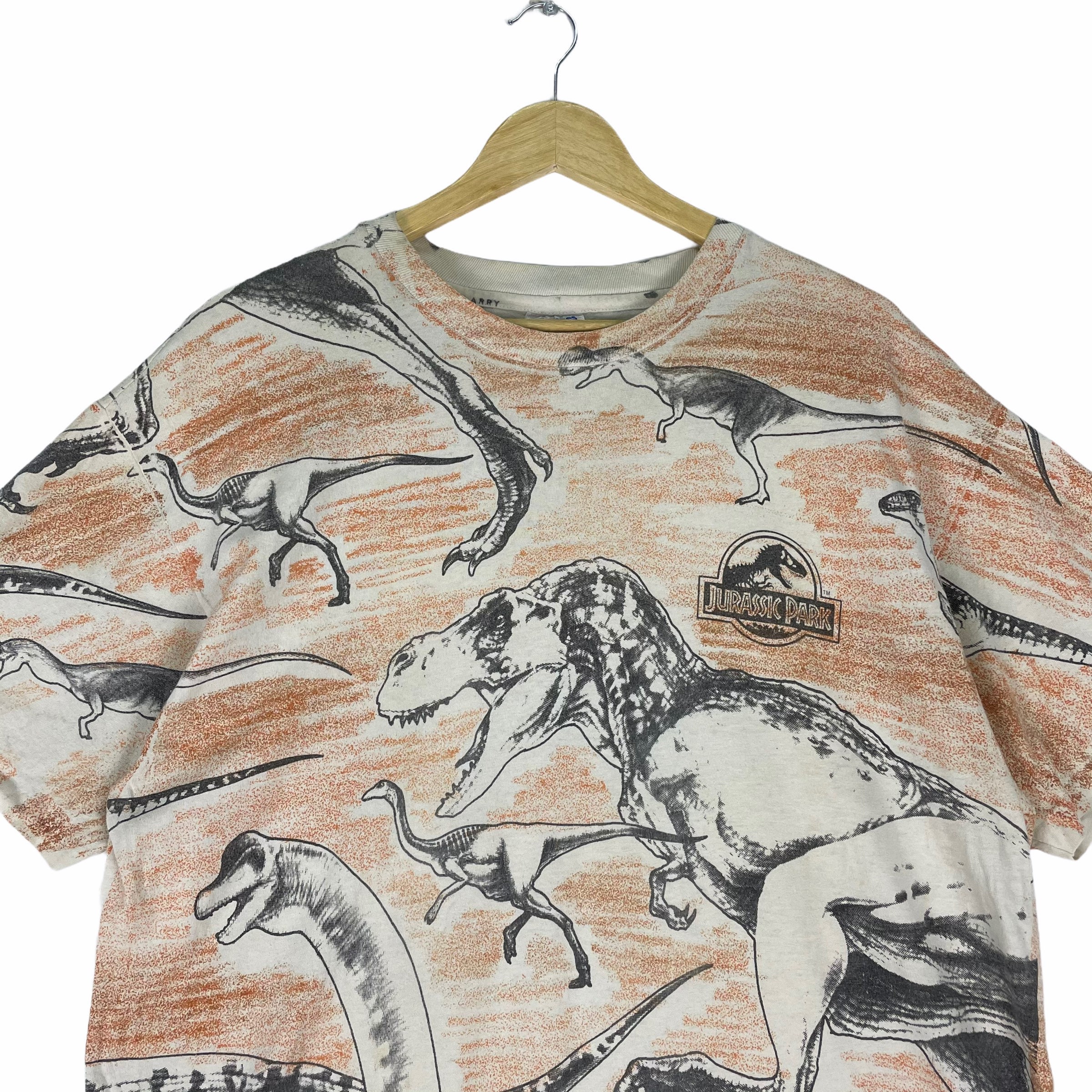 ヴィンテージ90年代ジュラシック・パーク オーバープリントTシャツ 