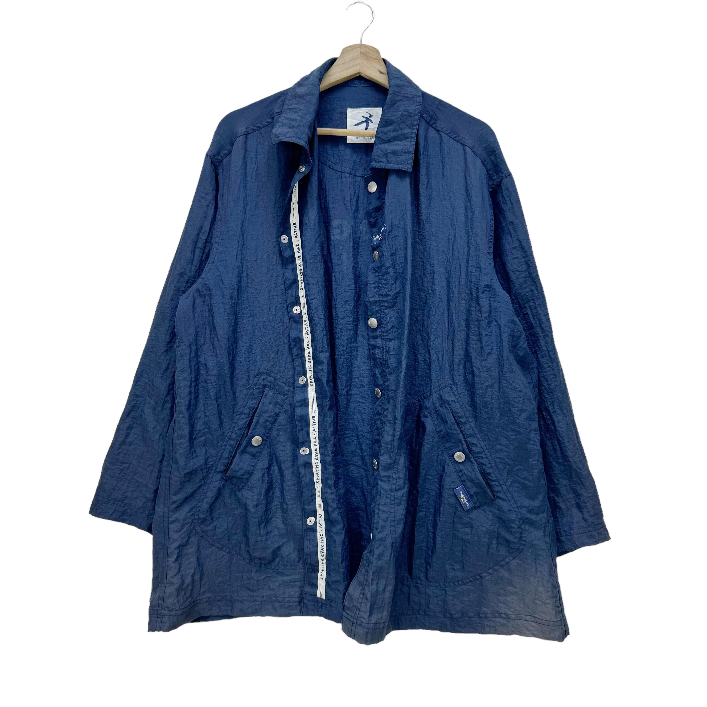 Vintage 90s HAI Sporting Gear Jacket - Navy Blue Issey Miyake