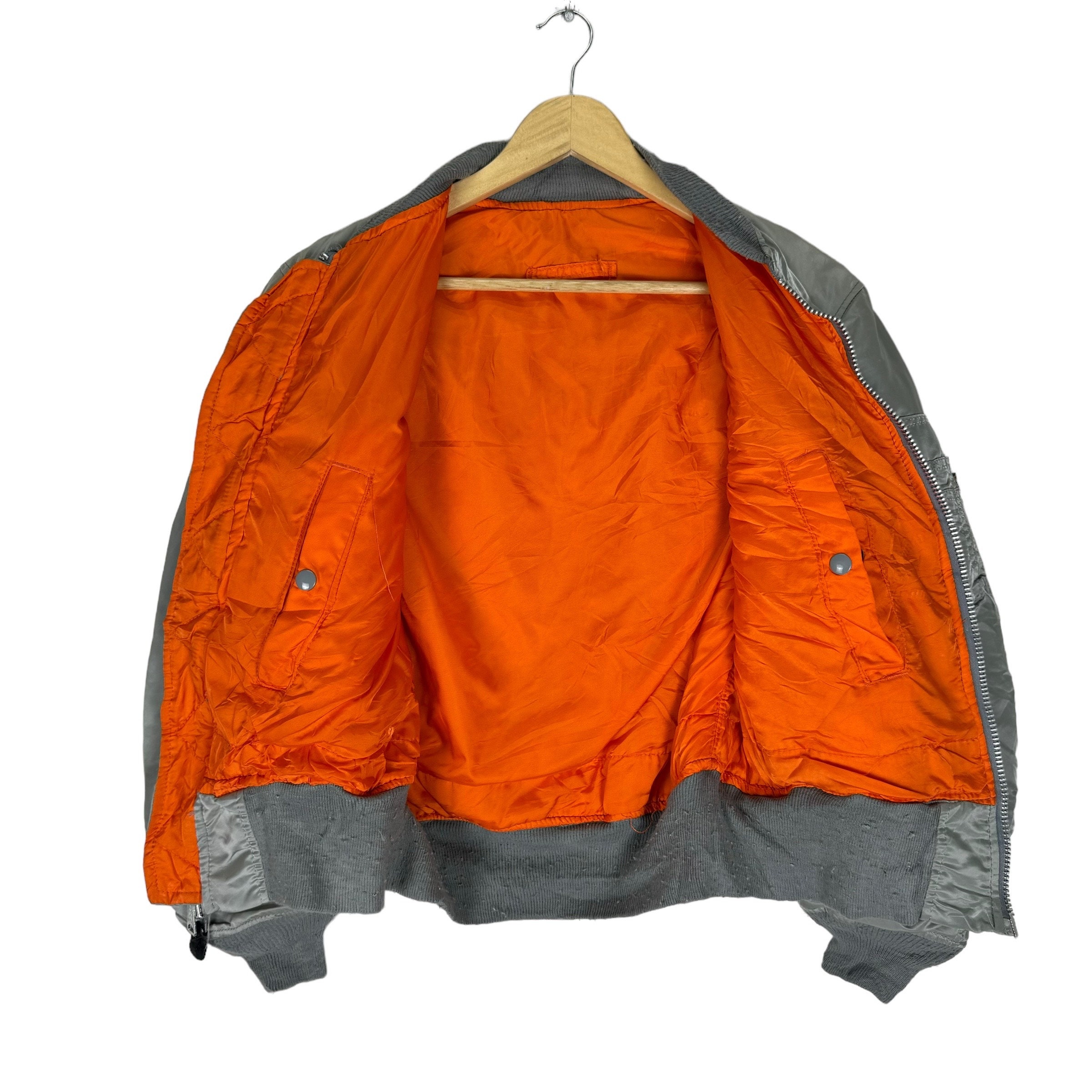 ALPHA INDUSTRIES Reversible Flight MA-1 Bomber Jacket Silver ALPHA INDUSTRIES Reversible Flight MA-1 Bomber Jacket Silver