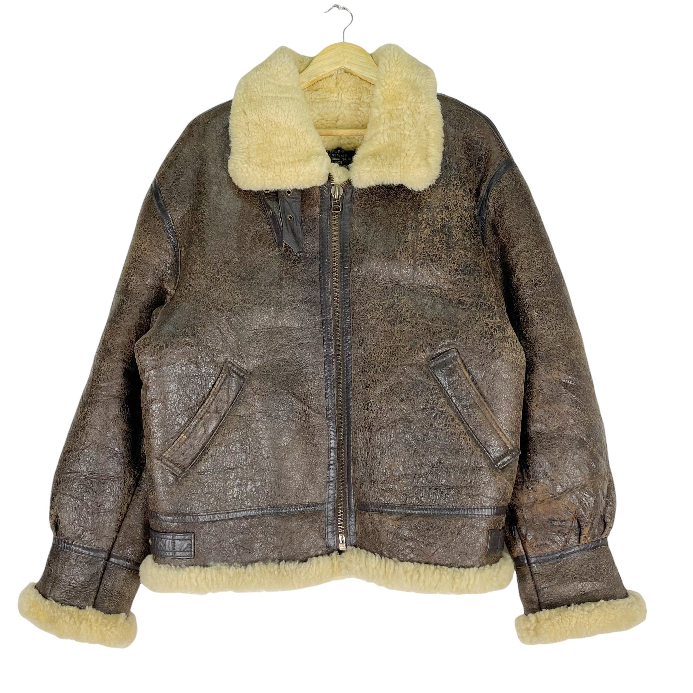 Vintage 90s Flight Equipment Type B3 Us Army Air Force Shearling ...