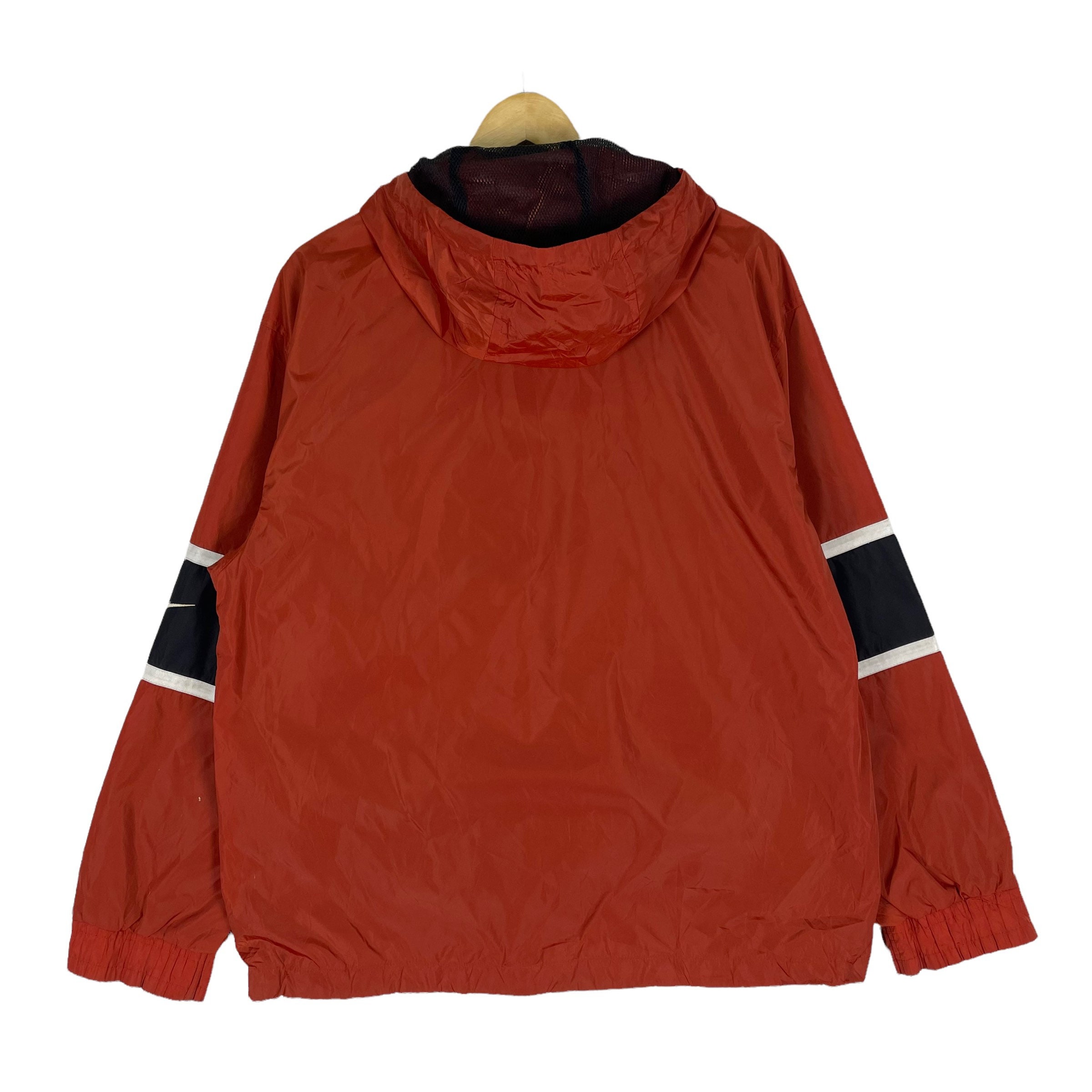Vintage 90s NIKE Nylon Anorak Jacket, Snap Button, Colour Block