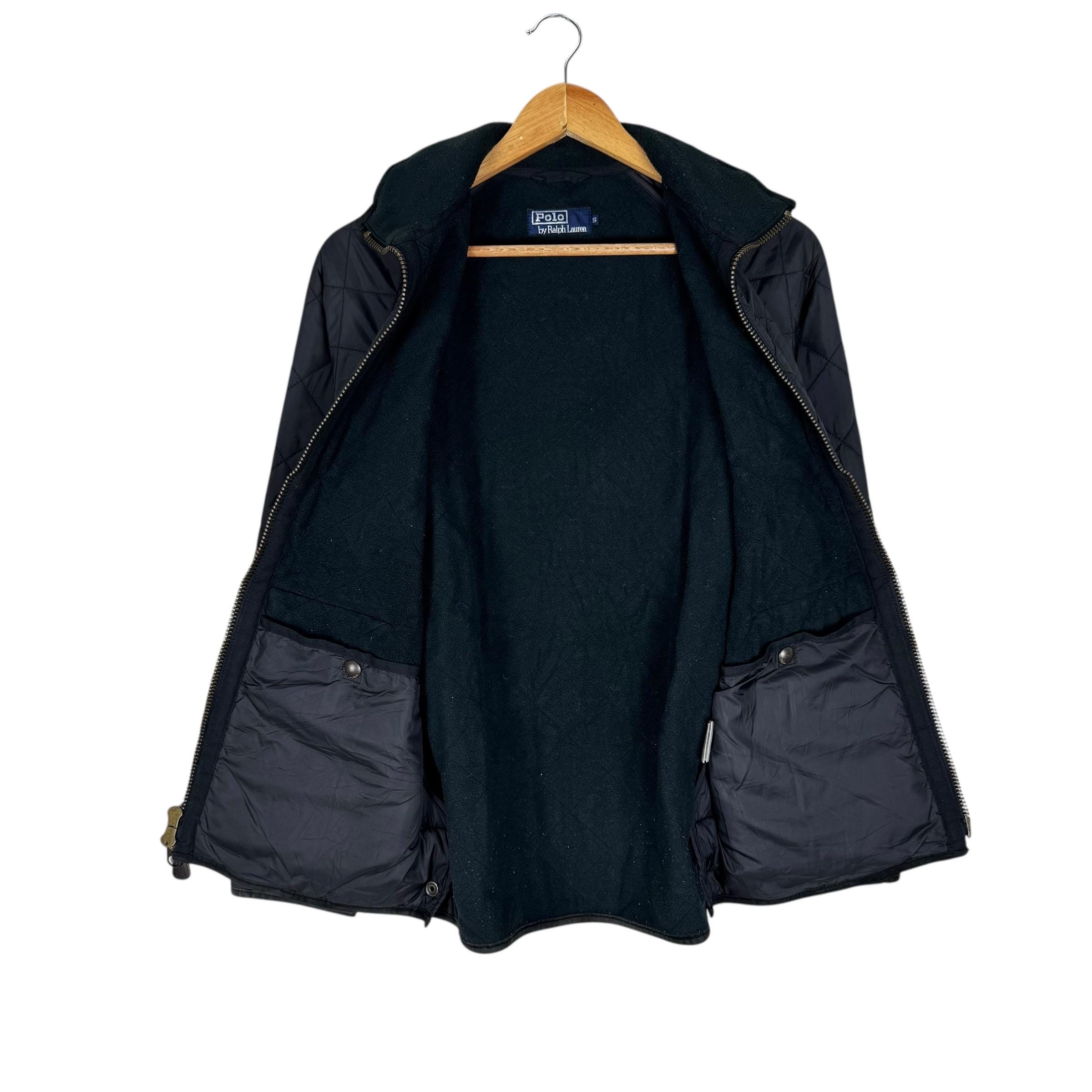 Vintage 90s Polo Ralph Lauren Quilted Down Jacket - Black Size S 