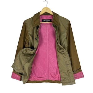Vintage Y2K COMME Des GARCON Homme Dual Tones Colour Button Jacket Size Small