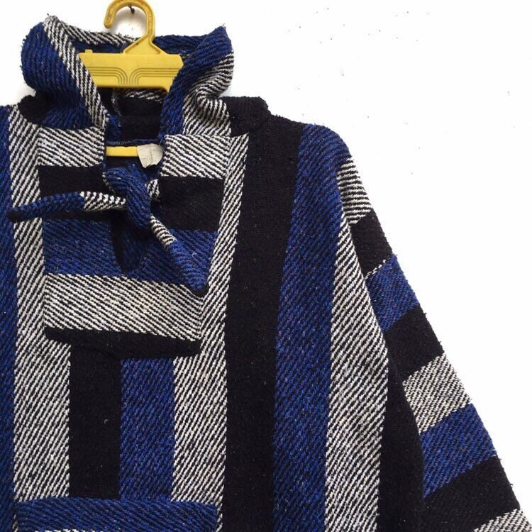 Mexican Poncho Baja Hoodie Sweat Shirt 2X main image 1