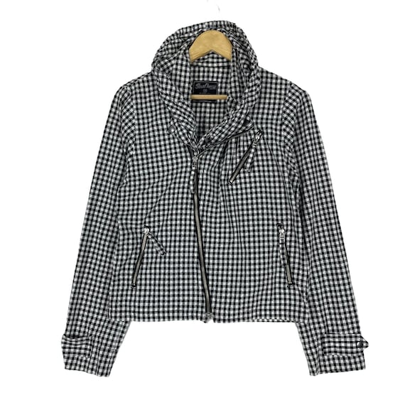 90s FINAL HOME Issey Miyake Jacket Zipper Plaids … - image 1