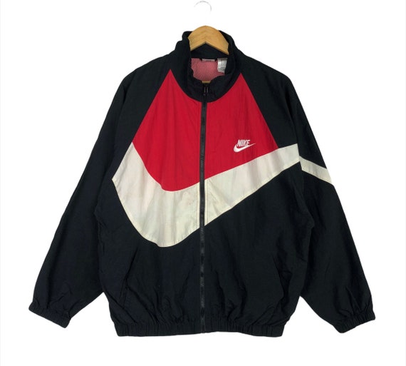 Vintage 90s Nike Swoosh Windbreaker Logo Colour Size Etsy