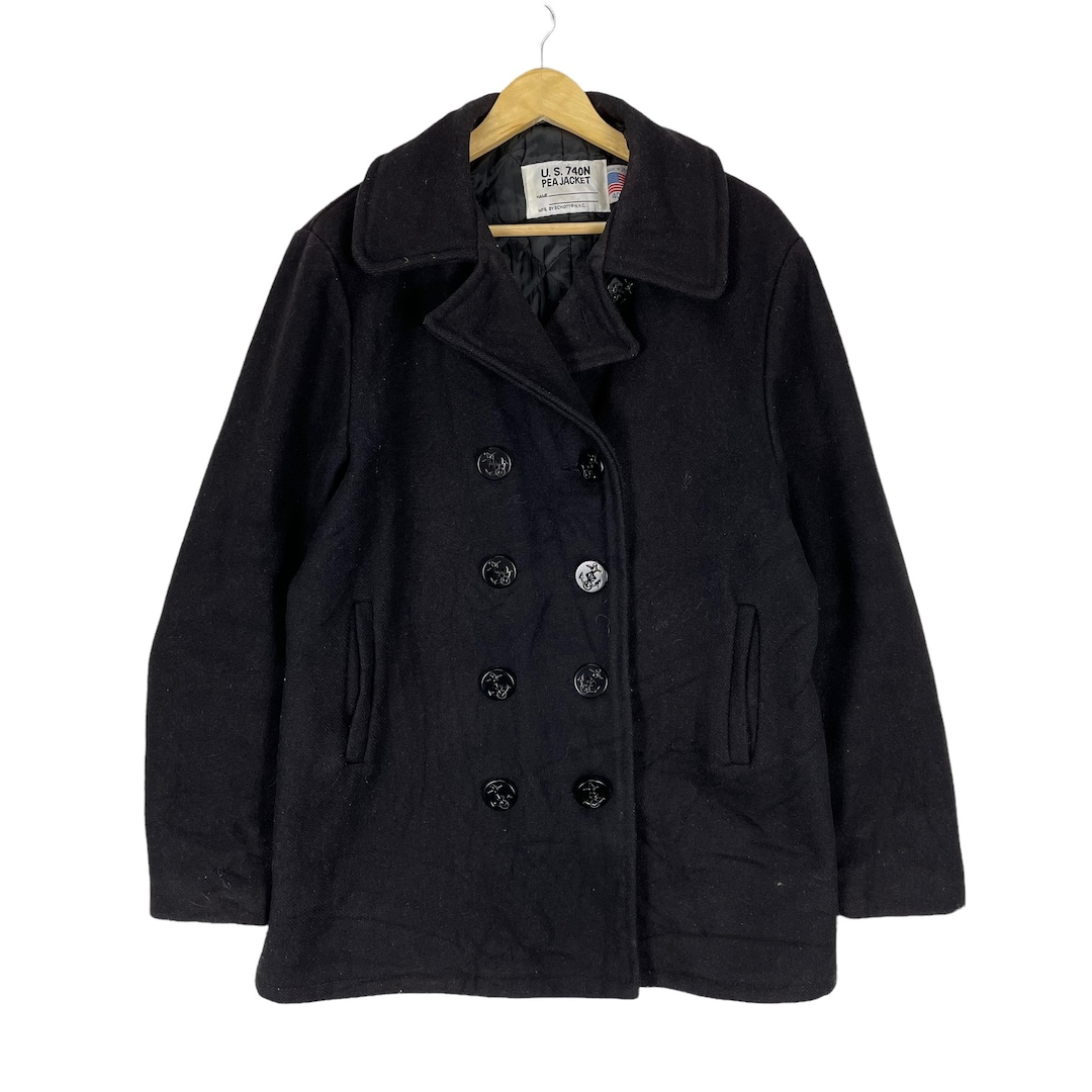 Schott 90s 740N ピーコート 白タグ 旧仕様 USA 米軍 40 Schott(ショット) 740N PEA JACKETピーコート 90S タグ付きデッド