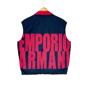 90s EMPORIO ARMANI Swimwear Vest Navy Colour Size Medium