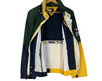 Vintage 90s Tommy Hilfiger Sailing Gear Colorblock Windbreaker
