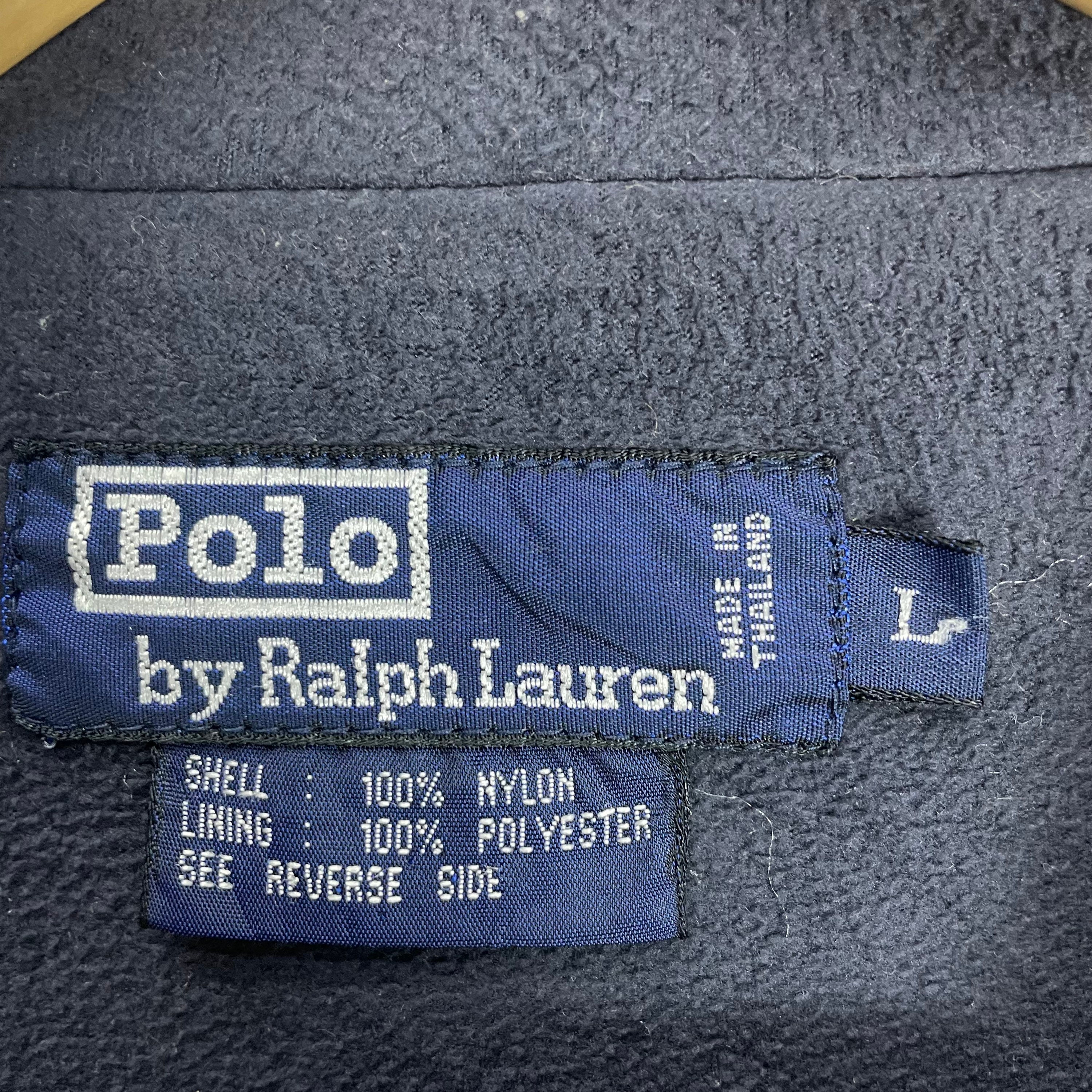 Vintage Polo Hi Tech Fleece Jacket Red Blue Ralph Lauren