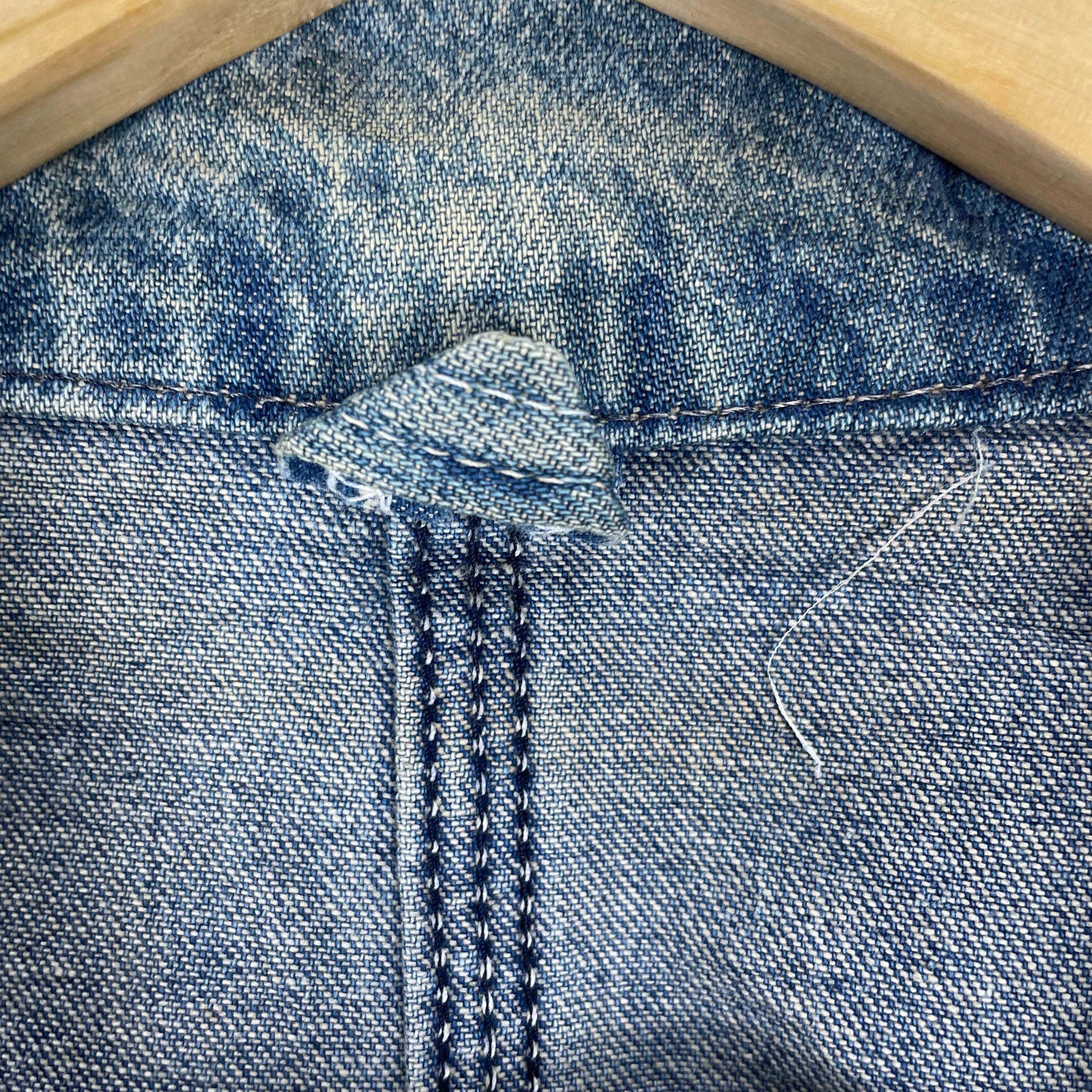 Vintage 90s Carhartt Chore Denim Jacket Workwear Jeans Faded