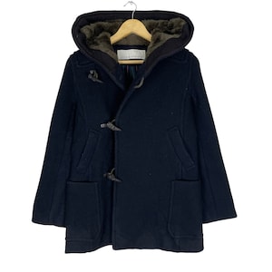 Sunao Kuwahara Issey Miyake Wool Duffle Coat with Faux Fur Hoodie - Size Medium