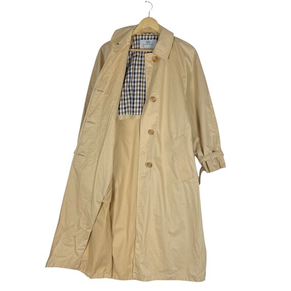 Vintage 90s AQUASCUTUM Trench Coat Jacket Inside … - image 2