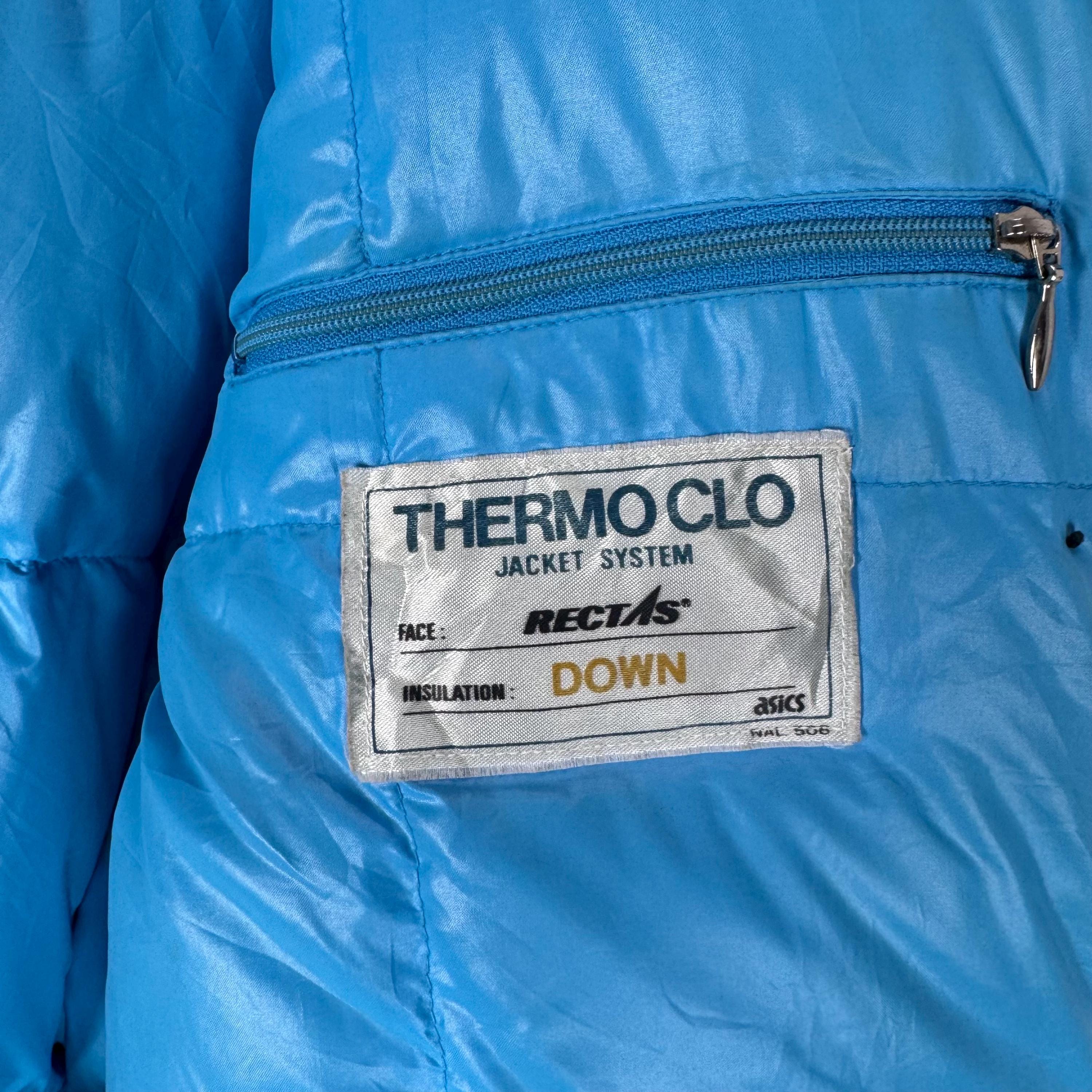 Vintage Moncler X Asics Ski Puffer Jacket | Blue 80s 90s Bomber