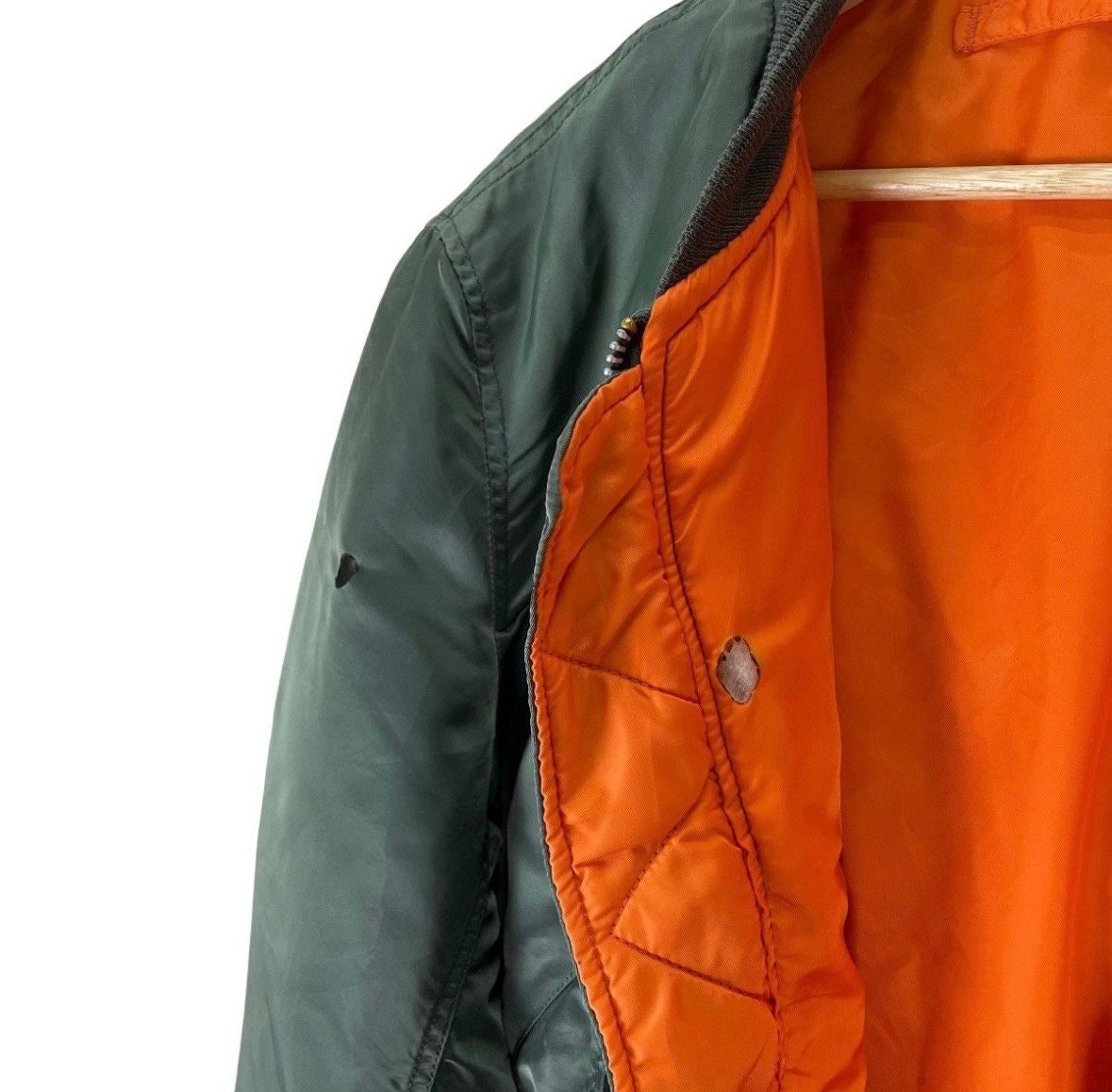ALPHA INDUSTRIES Reversible Flight MA-1 Bomber Jacket Green