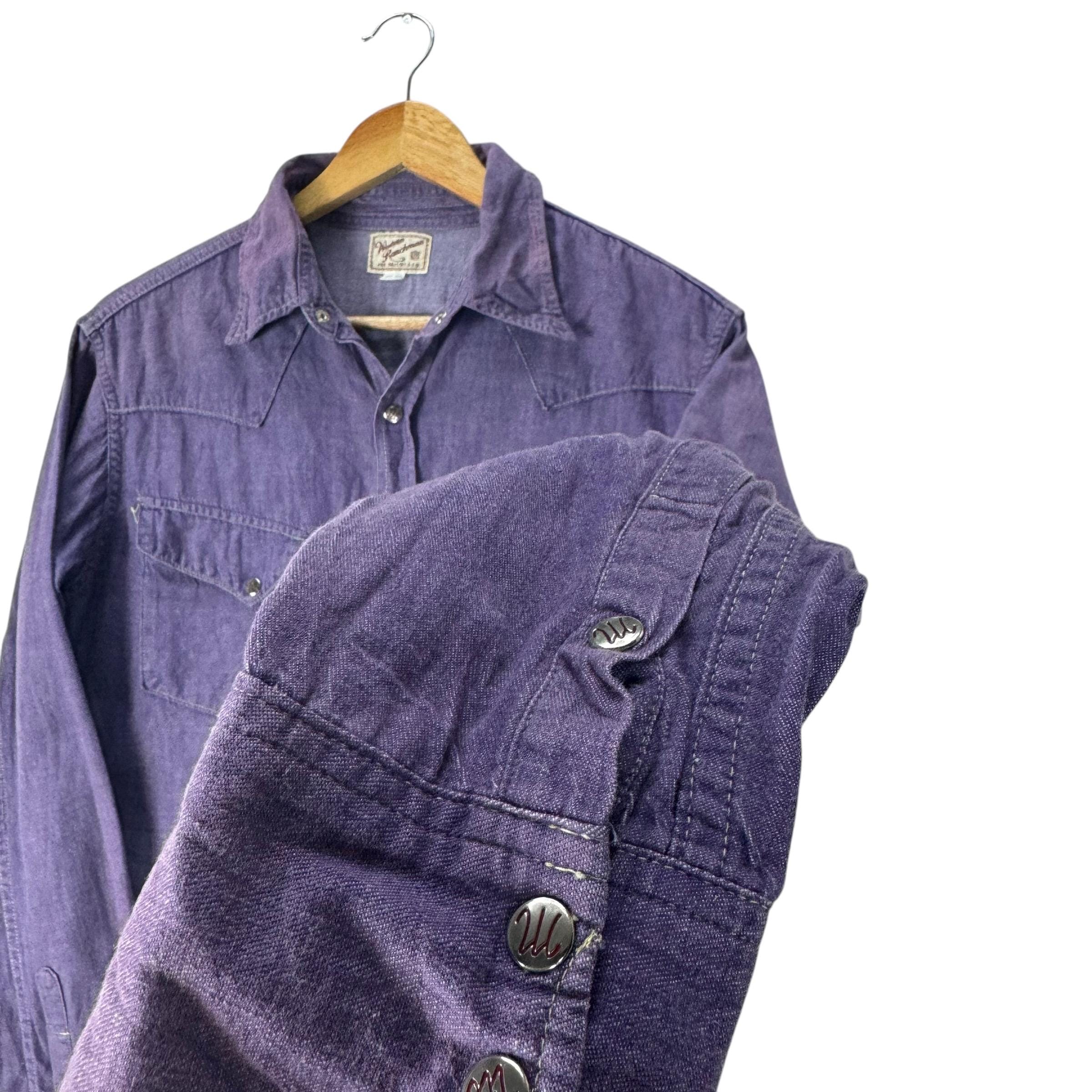 Joe Mccoy Western Ranchman Button Shirts Lot 106 Purple Colour - Etsy