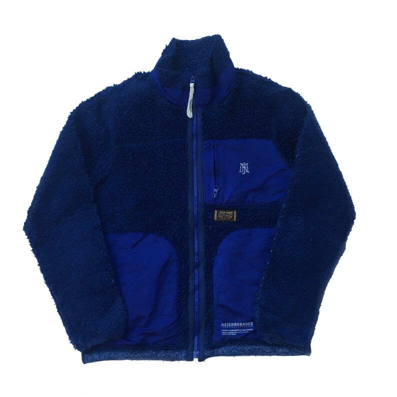 NEIGHBORHOOD Fleece Sweatshirt Urban Garment Technical Apparel Zip Pocket Mountain Sweater Size Small