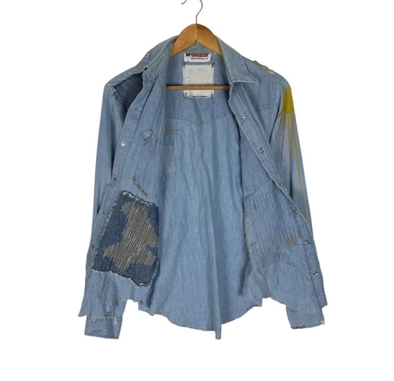 Vintage 90s McGregor Patchwork Flannel Western Sh… - image 6