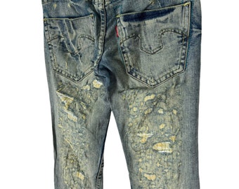 Tornado Mart Japan Distressed Japan Style Jeans Denim Blue