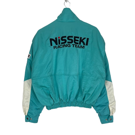 Vintage 80s Nisseki Racing Team Motorsport Bomber Jacket Vintage 80s Nisseki Racing Team Motorsport Bomber Jacket