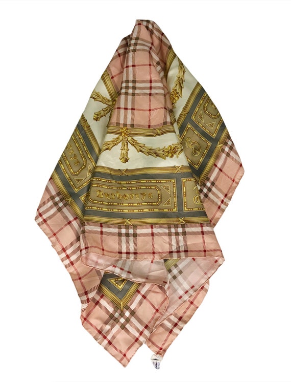 Burberry nova check silk scarf discount