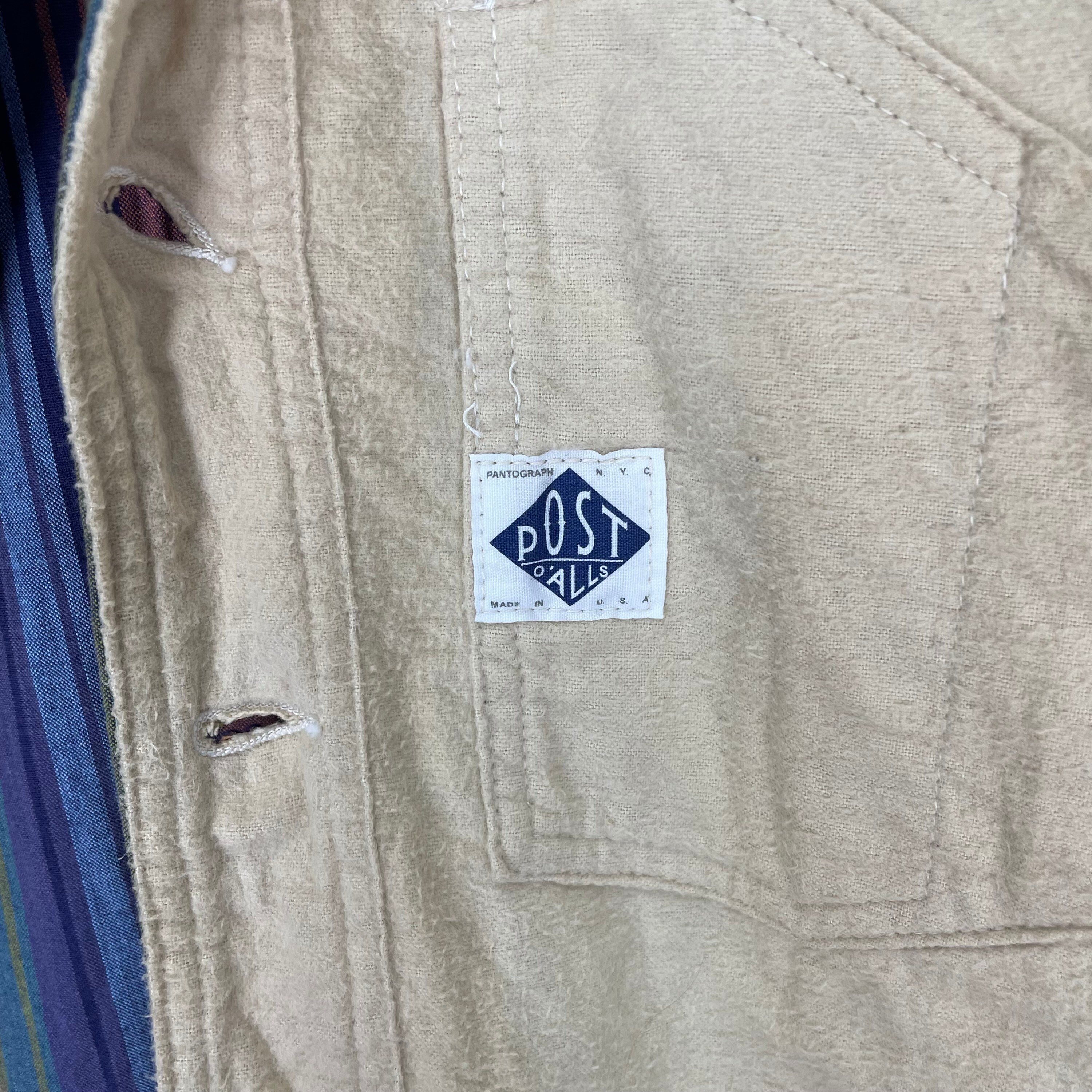 Post Overall X Akiz Chore Worker Jacket Workwear Striped
