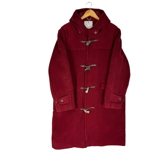 ヴィンテージ モンゴメリー ティベット ウール ダッフルコート：レッド