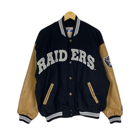 Vintage 90s Starter Raiders NFL Varsity Las Vegas… - image 1