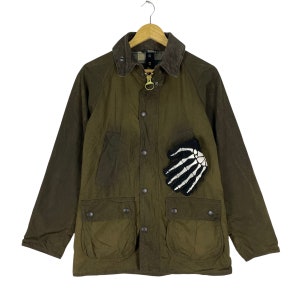 BARBOUR Waxed Inner Plaids Light Zipper Jacket Size Small