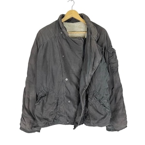 Vintage 80s Marithe Francois Girbaud MFG Millesimes Sherpa BomberJacket Black Colour Size Medium
