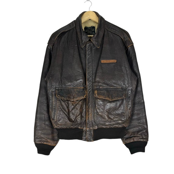 Vintage 80s AVIREX Type A2 Sack Time Leather Flyers Bomber Jacket Air Force Brown Colour Size Small - Etsy Vintage 80s AVIREX Type A2 Sack Time Leather Flyers Bomber Jacket Air Force Brown Colour Size Small - Etsy