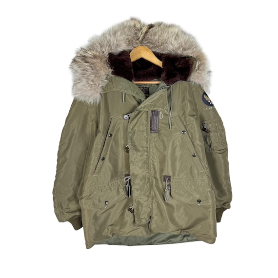 Buzz Rickson's, Vintage 1950s Buzz Ricksons N-3 Flight Jacket – Reed Products Parka (Size S)
