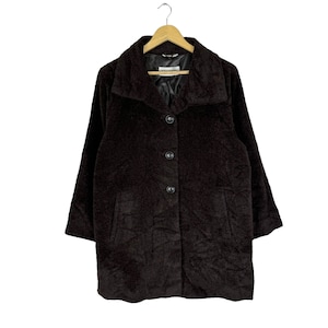 Max Mara Wool Mohair Button Italy Designer Coat Jacket Black Colour Size Medium