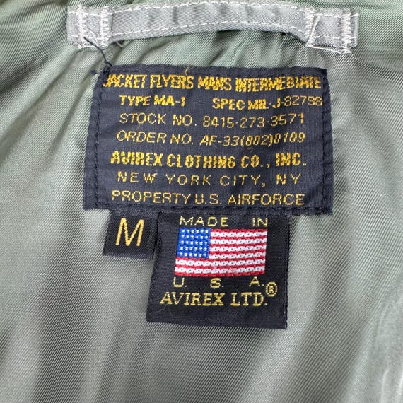 Vintage 60s Avirex Anniversary Ma-1 Flyers Bomber Jacket Patches