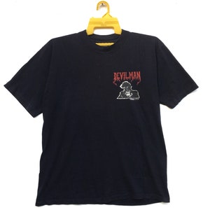 T-shirt Vintage Devil Man (More Than Demon) Années 90 - Taille L Noir - Occasion Très Bon état
