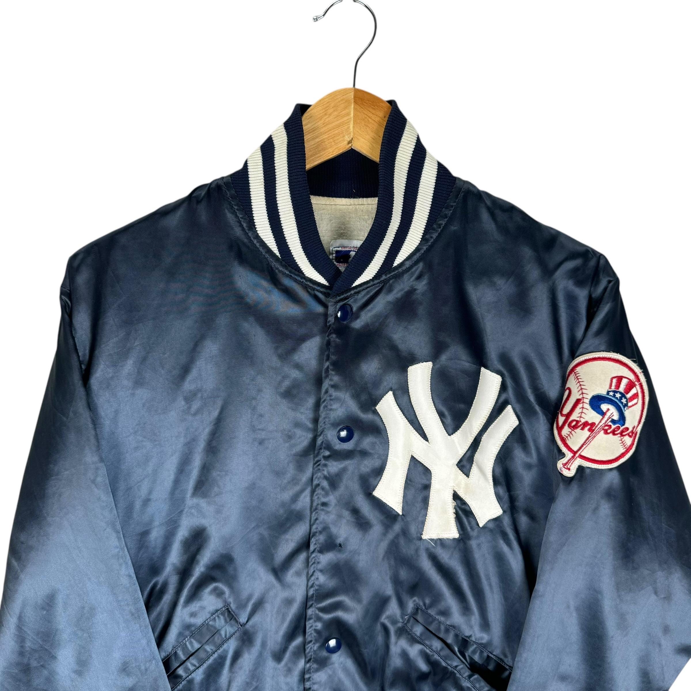Vintage 90s New York Yankees Varsity Jacket - Felco MLB Navy, Size
