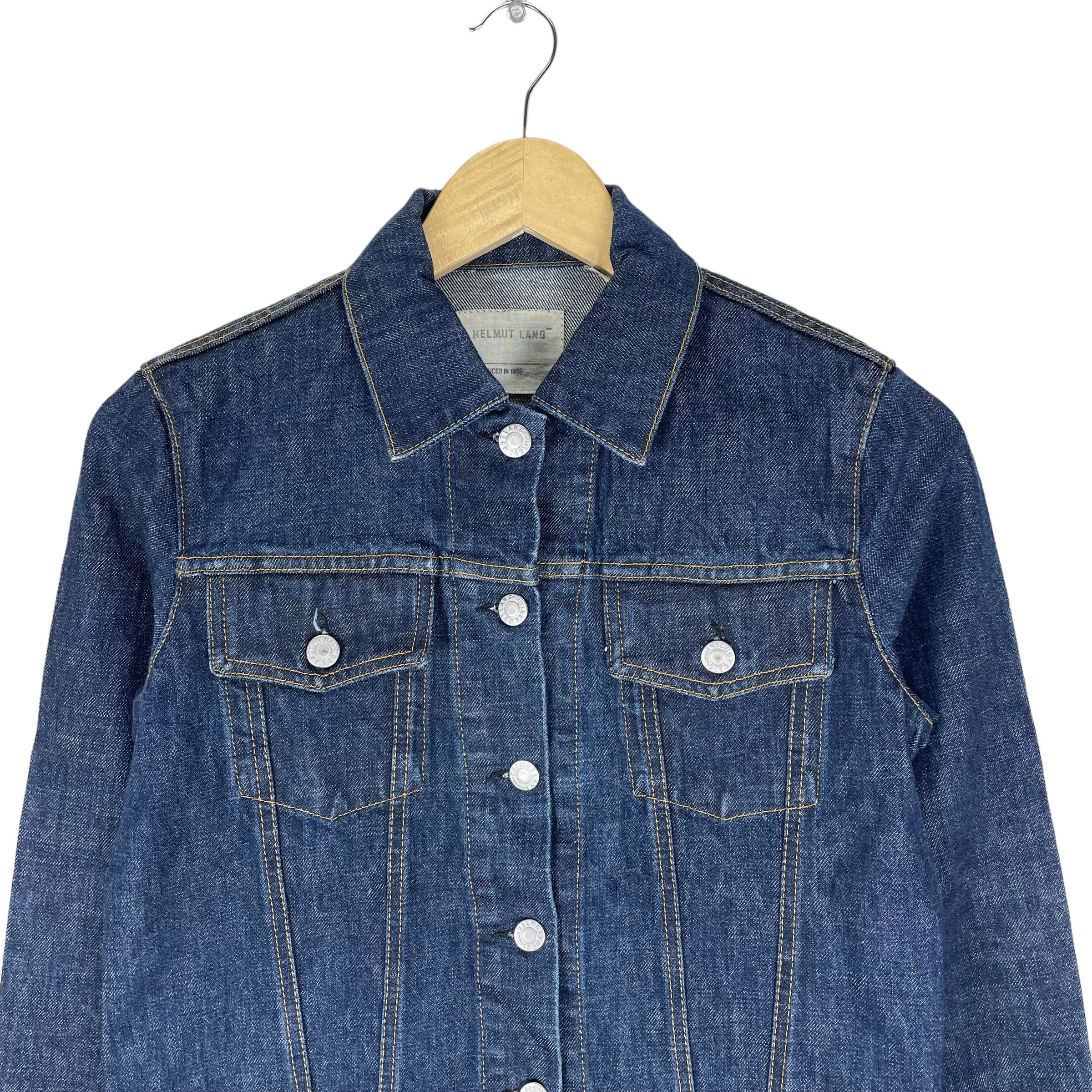 Vintage 90s Helmut Lang AW1999 Classic Denim Folded Sleeve