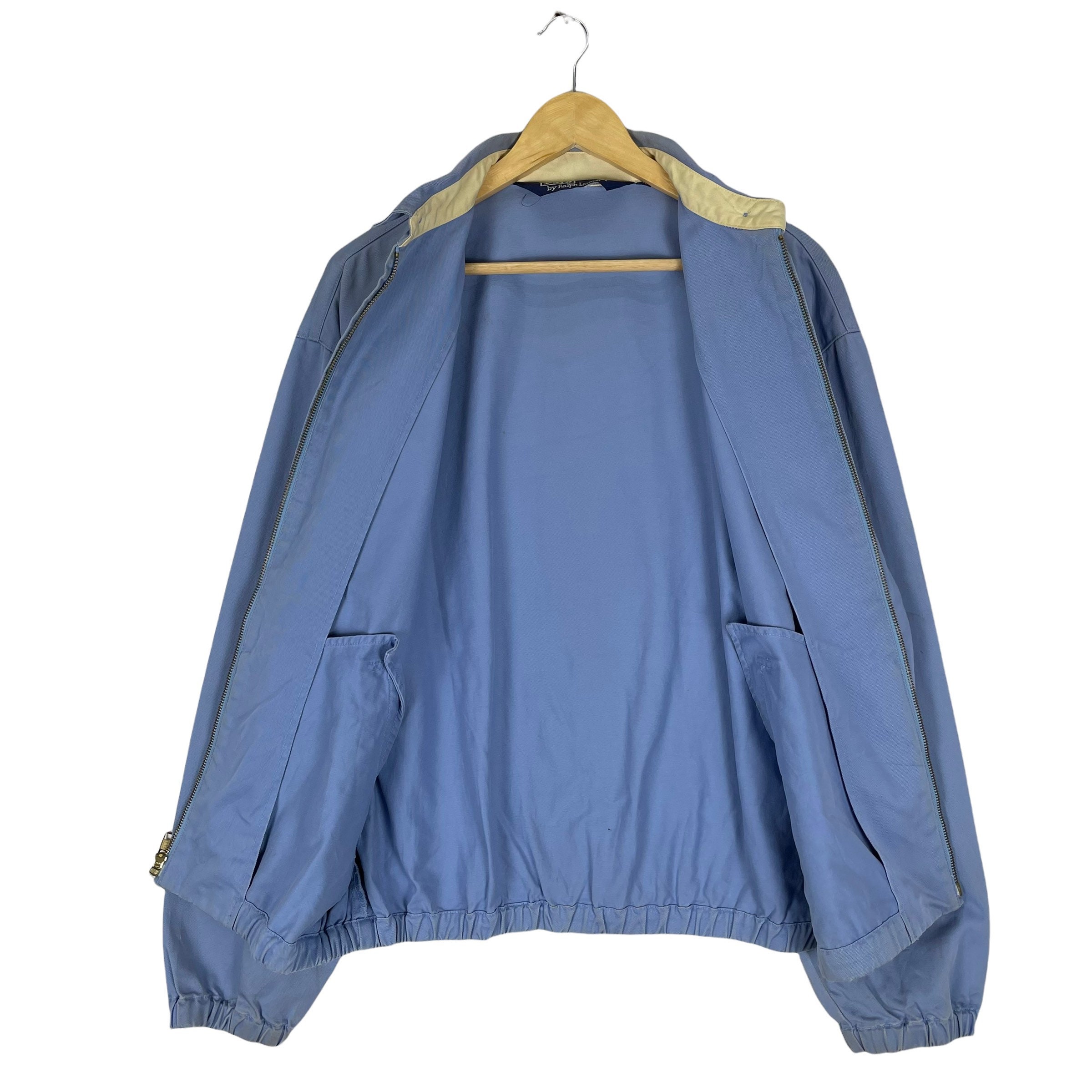 Vintage 90s POLO Ralph Lauren RL Herrington Blue Colour Zip