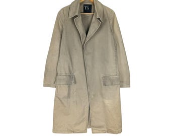 Vintage Y's Yohji Yamamoto Cardigan Jacket - Faded Brown Cotton, Size M