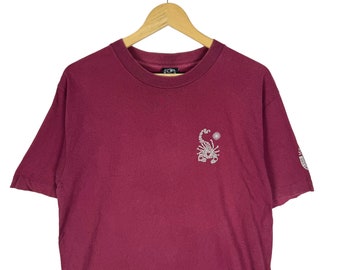 Vintage 90s Scorpion Bay Surfing T-shirt Maroon Graphics, Size L