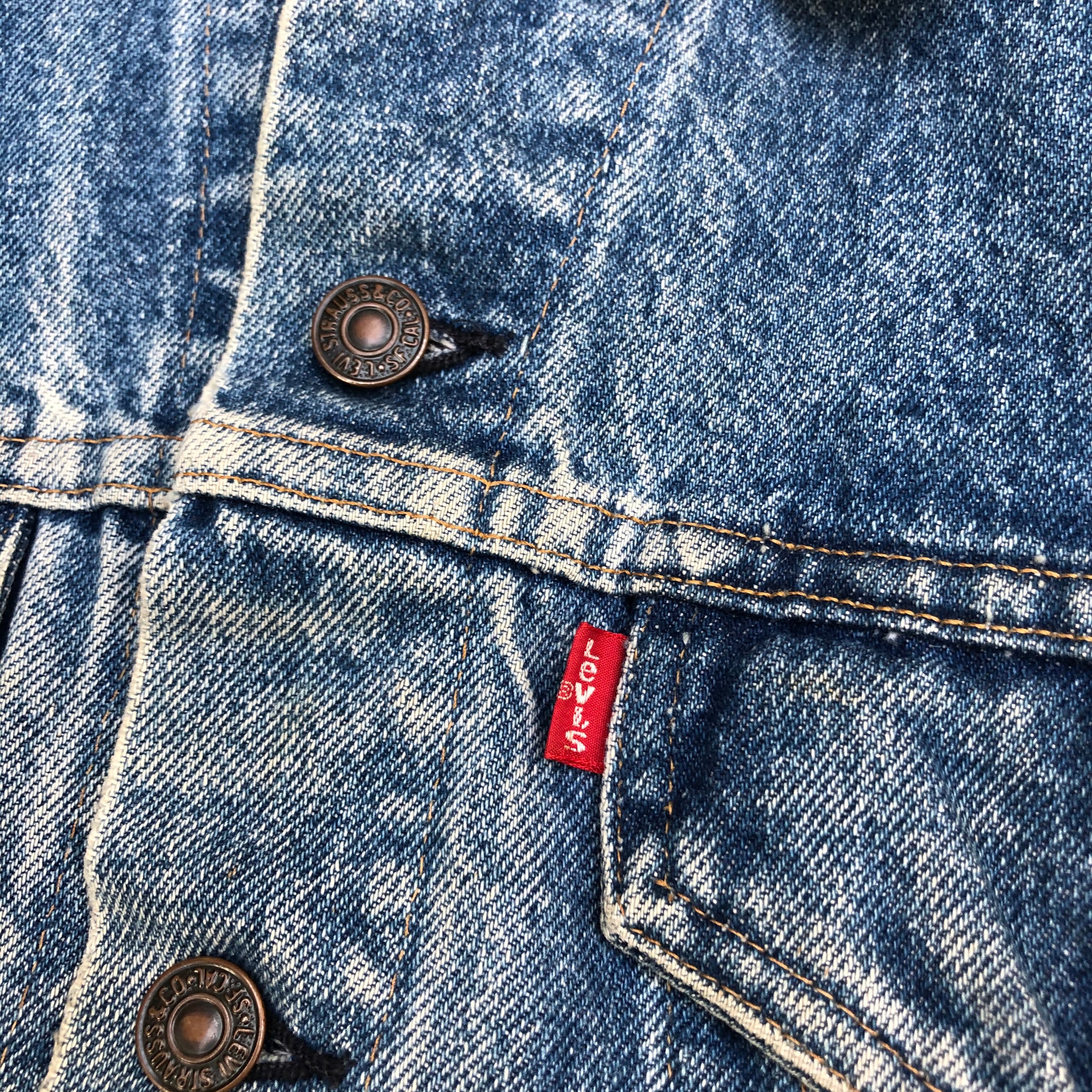 Vintage 90s LEVI'S Type 3 Denim Trucker Jacket - Distressed Made