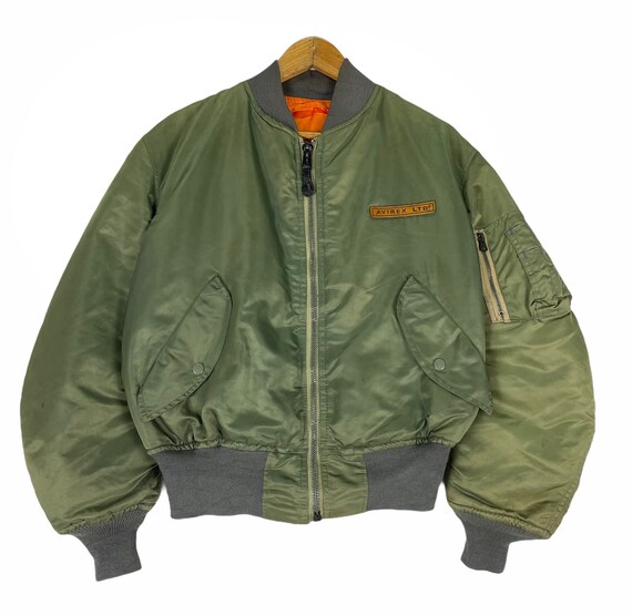 Avirex Limited USA Jacket MA-1 Military Flight Bomber Tactical No Patch Flyers Reversible Zip Sweater Size Medium