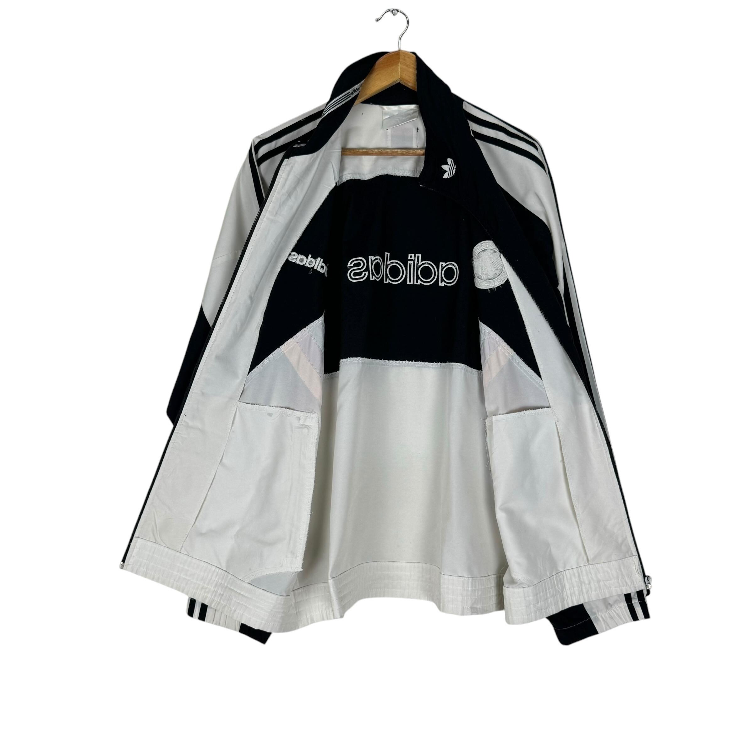 Vintage 90s Adidas Germany 1994-96 Track Jacket White Colour Size